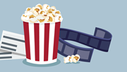 Popcorn og filmstrimmel
